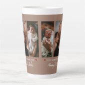 Tasse Latte Première fête des mères Trois photos Collage Mocha (Devant)