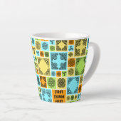 Tasse Latte Premières Choses Première Pause Thé! Drôle Orange  (Angle droit)