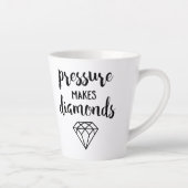 Tasse Latte Pression fait des diamants - Typographie de script (Droite)