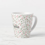 Tasse Latte Pretty Pink Roses Floral   (Angle droit)