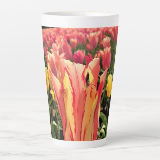 Tasse Latte Pretty Spring Tulip (Devant)