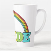 Tasse Latte Pride text and Rainbow (Droite)