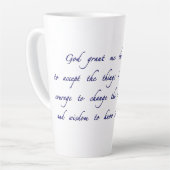 Tasse Latte Prière de sérénité (Angle gauche)
