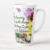 Tasse Latte Prière de sérénité en Bouquet Design (Droite)
