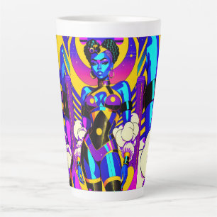 Tasse Latte Princesse à l'affût - Art de Ken Gage