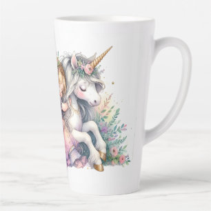 Tasse Latte Princesse Licorne Pastel Conte de Fée Fantastique