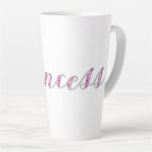 Tasse Latte Princesse personnalisée Sparkle Rose Diamond (Angle droit)