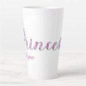 Tasse Latte Princesse personnalisée Sparkle Rose Diamond (Devant)