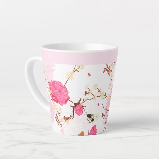Tasse Latte printemps (Angle gauche)