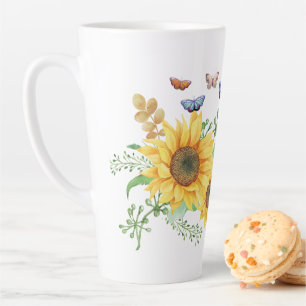 Tasse Latte printemps de tournesol