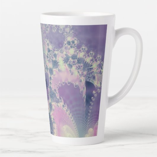 Tasse Latte Printemps Violet (Droite)