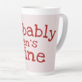 Tasse Latte Probablement (Jans) Typographie du vin (Angle droit)