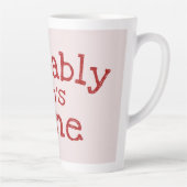 Tasse Latte Probablement (Jans) Typographie du vin (Droite)