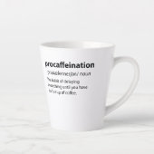 Tasse Latte Procaffination Funny Dictionnaire Définition (Droite)