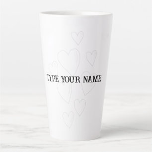 Tasse Latte Produit personnalisable Ajoutez votre propre texte
