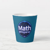 Tasse Latte Prof de maths chuchoteur de maths (Devant)