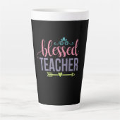 Tasse Latte Professeur d'art béni enseignant (Devant)