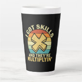 Tasse Latte Professeur de mathématiques J'ai des compétences (Devant)