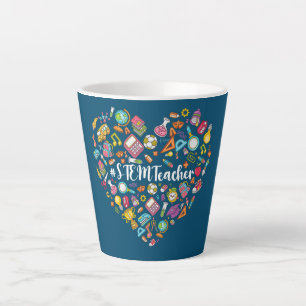Tasse Latte Professeur de STEM Funny Heart Bienvenue et Remerc