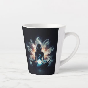 Tasse Latte Professeur de yoga en posture de méditation Brouil