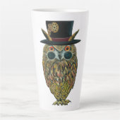 Tasse Latte Professeur Owl Le Dapper Avian Scientifique (Devant)