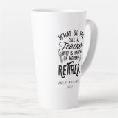Tasse Latte Professeur retraité Chef de l'école Retraite sur m (Angle droit)