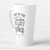Tasse Latte Professeur retraité Chef de l'école Retraite sur m (Angle gauche)