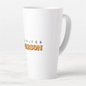 Tasse Latte Professional minimalist modern plain name (Angle droit)