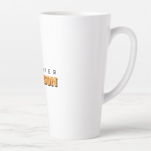 Tasse Latte Professional minimalist modern plain name (Droite)