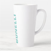 Tasse Latte Professional minimaliste moderne bleu blanc ajoute (Droite)