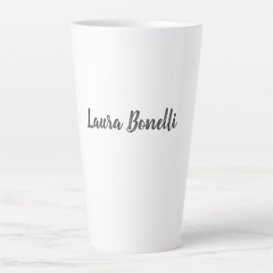 Tasse Latte Professional Modern Minimalist Plain Ajouter un no