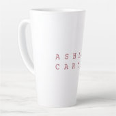 Tasse Latte Professionnel élégant blanc clair minimaliste mode (Angle gauche)