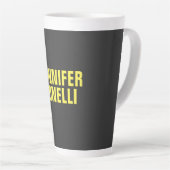 Tasse Latte Professionnel minimaliste moderne noir (Angle droit)