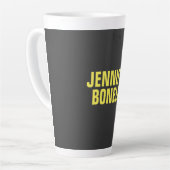 Tasse Latte Professionnel minimaliste moderne noir (Angle gauche)