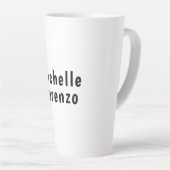 Tasse Latte Professionnel Moderne Simple Clair Nom Noir Blanc (Angle droit)
