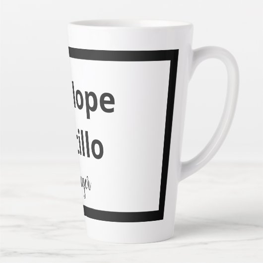 Tasse Latte Professionnel Moderne Simple Design Noir & Blanc (Droite)