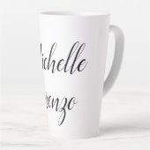 Tasse Latte Professionnel Moderne Simple Noir & Blanc (Angle droit)