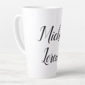 Tasse Latte Professionnel Moderne Simple Noir & Blanc (Angle gauche)