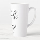 Tasse Latte Professionnel Moderne Simple Noir & Blanc (Droite)
