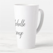 Tasse Latte Professionnel Moderne Simple Noir & Blanc (Angle droit)
