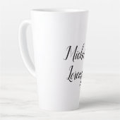 Tasse Latte Professionnel Moderne Simple Noir & Blanc (Angle gauche)