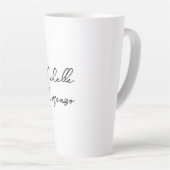 Tasse Latte Professionnel Moderne Simple Plaque Votre Nom (Angle droit)