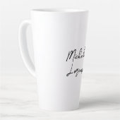 Tasse Latte Professionnel Moderne Simple Plaque Votre Nom (Angle gauche)