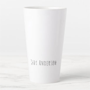 Tasse Latte Professionnel Plain Moderne Élégant Votre Nom