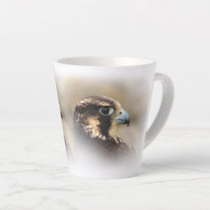 Tasse Latte Profil d'un faucon pèlerin