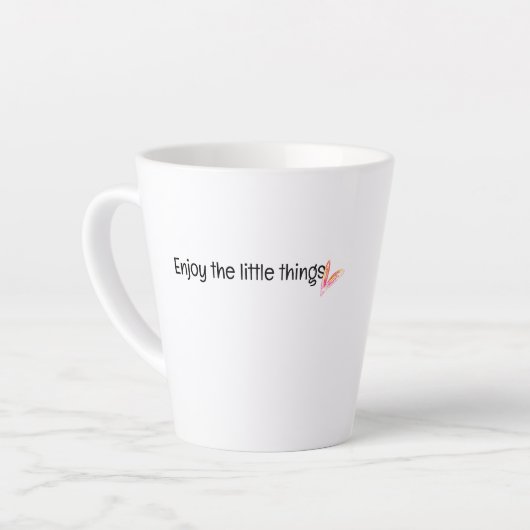 Tasse Latte Profitez De La Citation Petites Choses (Angle gauche)