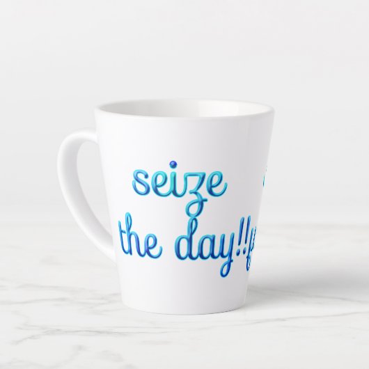 Tasse Latte profitez de la journée ! (Angle gauche)