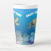 Tasse Latte Profitez de la tortue (Devant)