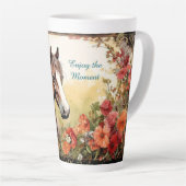 Tasse Latte Profitez du Cheval Moment (Angle droit)