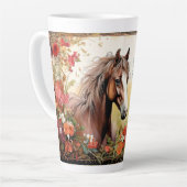 Tasse Latte Profitez du Cheval Moment (Angle gauche)